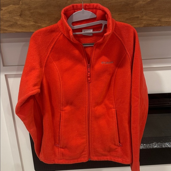 Columbia Vibrant Red Fleece Jacket (Medium) - Picture 1 of 2